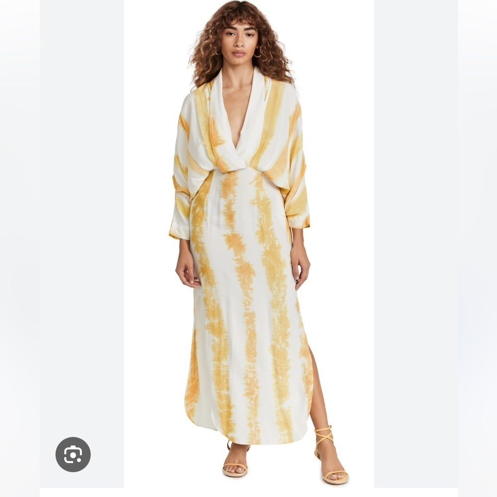 SWF Plunge Maxi Dress in Golden Hour